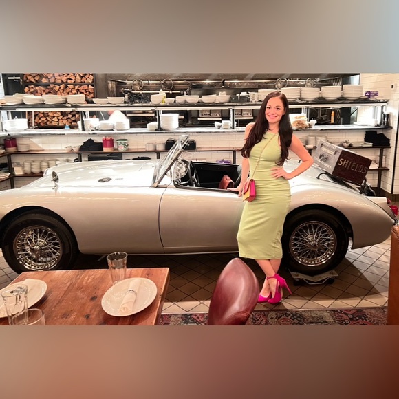 FITTED HALTER STRAP DRESS - Picture 2 of 2